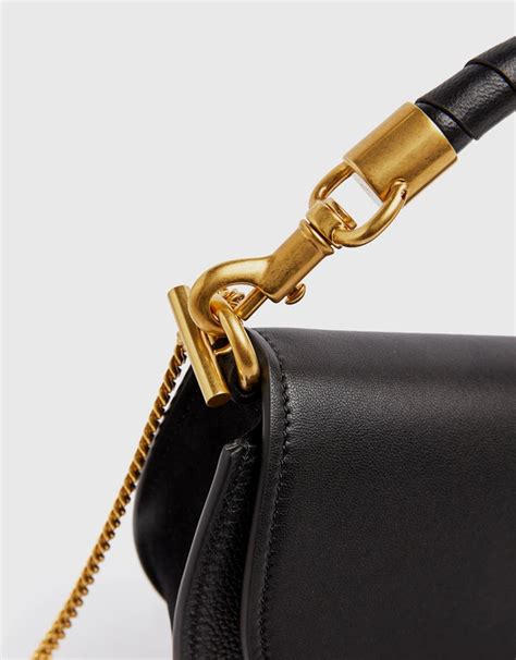 chloe black lambskin handbag|chloe marcie chain flap bag.